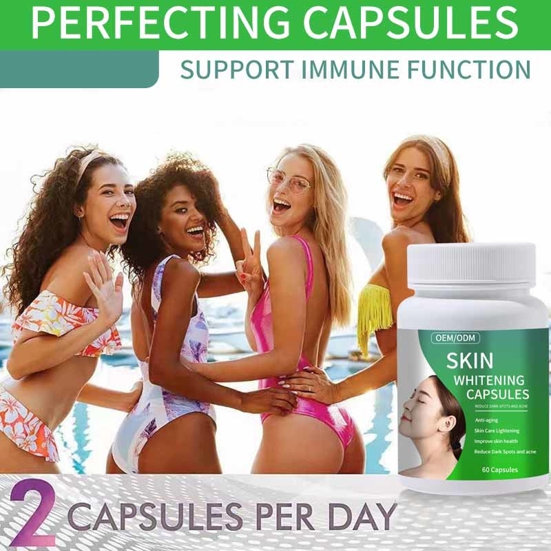 Anti Aging Skin Whitening Capsules อาหารเสริมคอลลาเจนกลูตาไธโอนสำหรับลดจุดด่างดำและสิว
