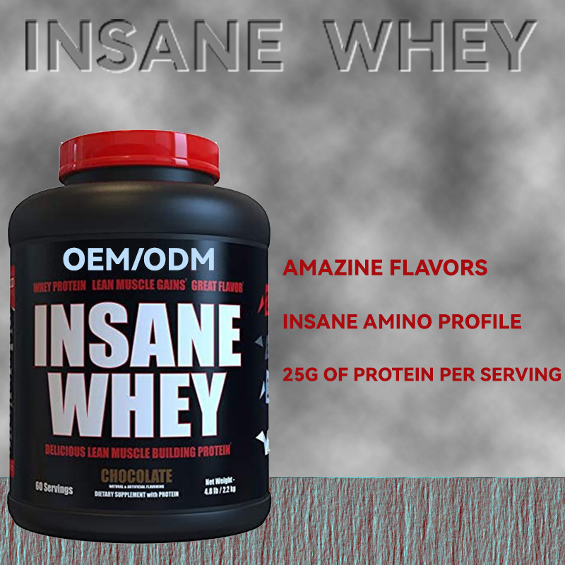 อาหารเสริม 2.2g ผงโปรตีน OEM 80 Bulk Isolate Concentrate 100% Gold Standard Whey Protein