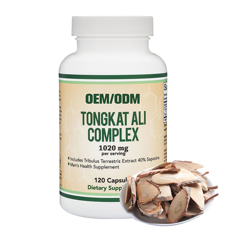 120pcs แคปซูลฮอร์โมนสมุนไพร อาหารเสริมสุขภาพชาย Tongkat Ali สารสกัดกับ Tribulus Terrestris