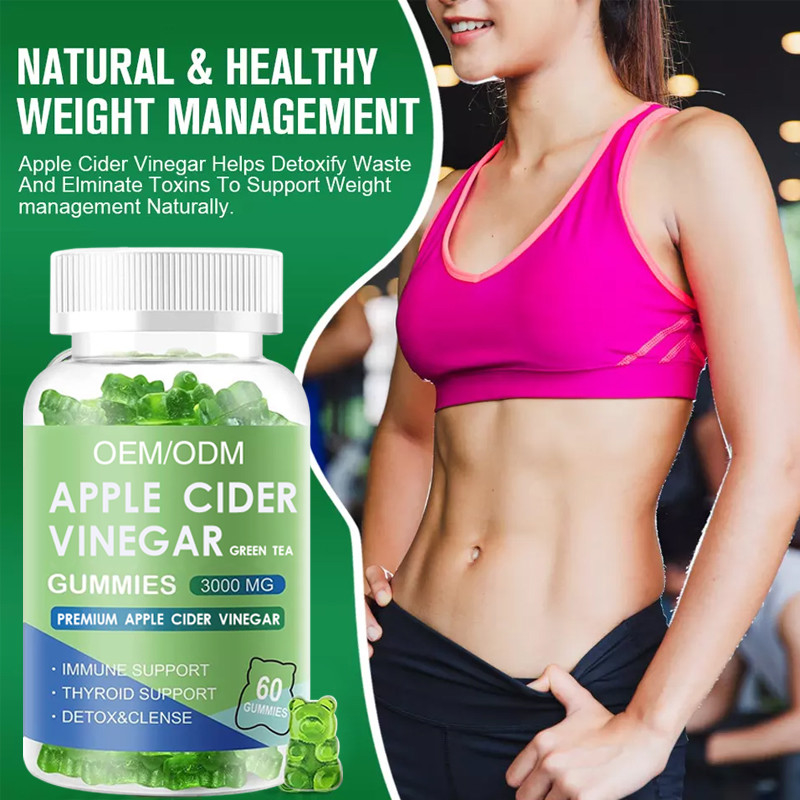 Oem Apple Cider Gummies มังสวิรัติอินทรีย์ Keto Bhb ลดน้ำหนักลูกอมน้ำส้มสายชูแอปเปิ้ลไซเดอร์