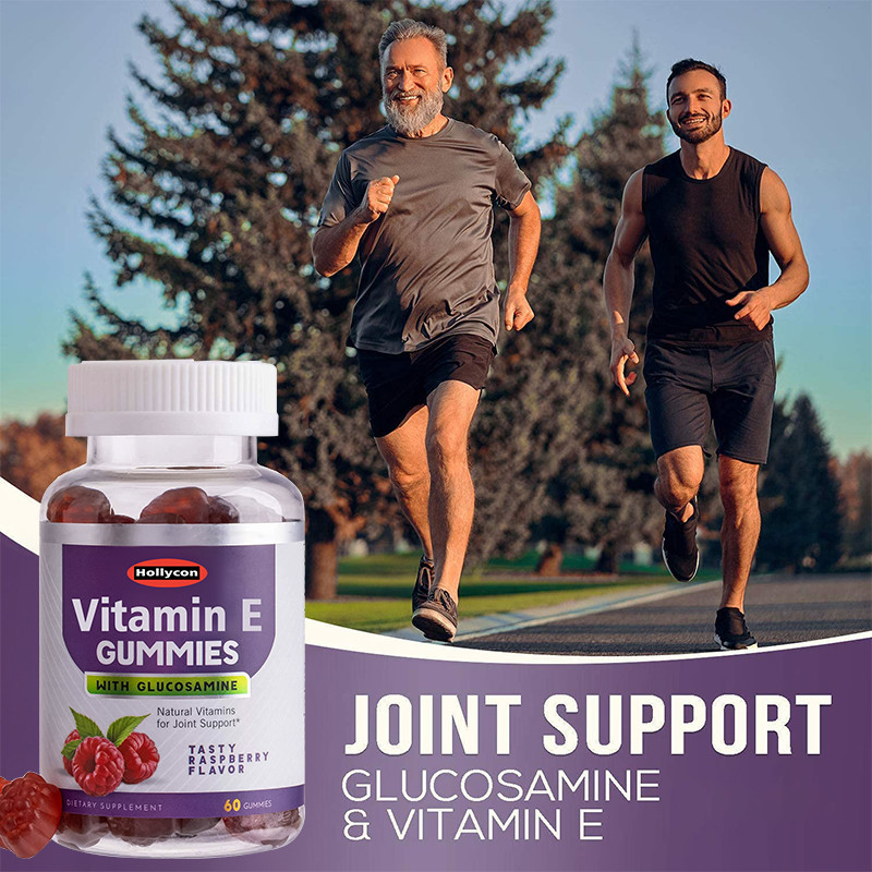 อาหารเสริมรสชาติที่กำหนดเอง OEM วิตามินอี Gummies สุขภาพกระดูกและภูมิคุ้มกัน Gummies