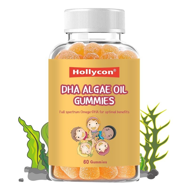 โภชนาการ DHA ALGAE Oil Gummies EPA DHA Cod Liver Oil Pills Gummy สำหรับเด็กผู้ใหญ่