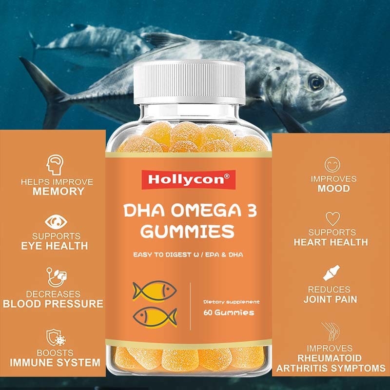 Omega 3 EPA DHA Cod Liver Oil Pills Gummy Nutrition Products สำหรับเด็ก ผู้ใหญ่
