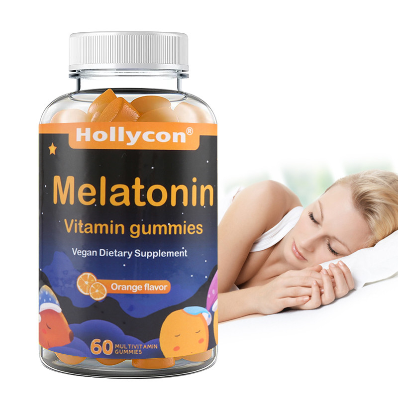 อาหารเสริม COA OEM รองรับ Sleep Relax Orange Flavour Melatonin Vitamin Gummies