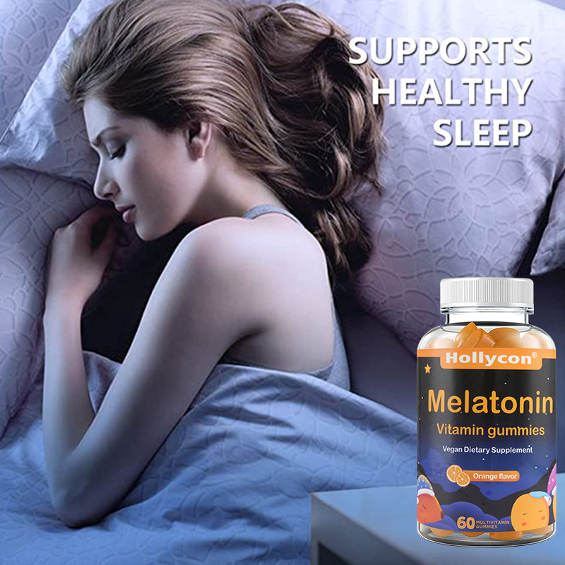 อาหารเสริม COA OEM รองรับ Sleep Relax Orange Flavour Melatonin Vitamin Gummies