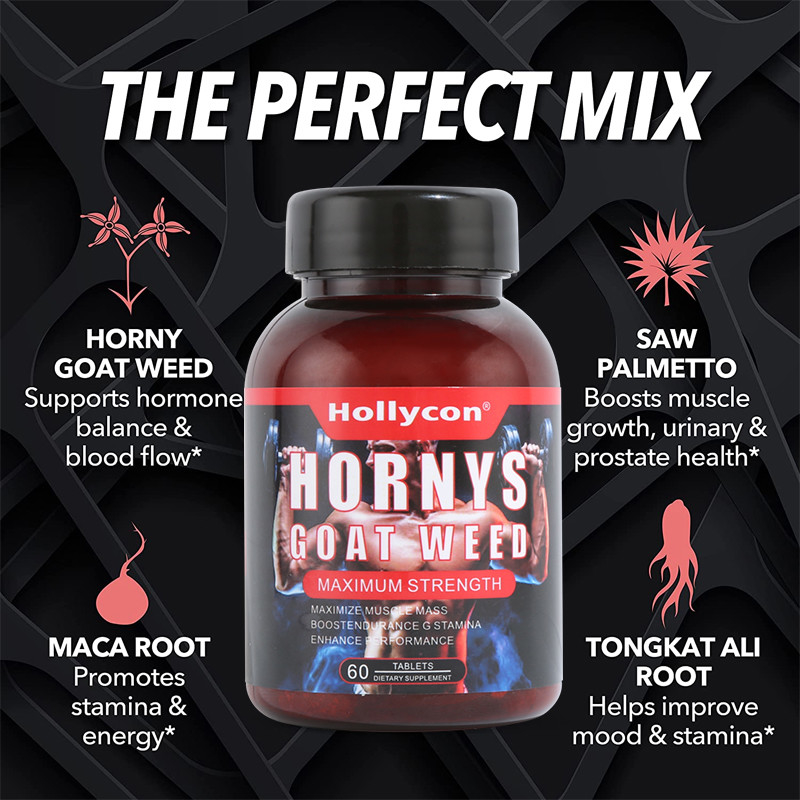 ผลิตภัณฑ์เสริมอาหารเพื่อสุขภาพฉลากส่วนตัว OEM สนับสนุนยาเม็ดวัชพืช Hornys Goat Weed