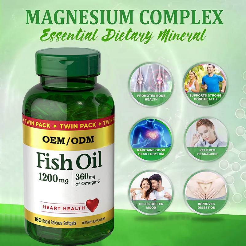 น้ำมันปลา 1200 มก. ช่วยบำรุงสุขภาพหัวใจด้วยโอเมก้า 3 EPA DHA Release Softgels