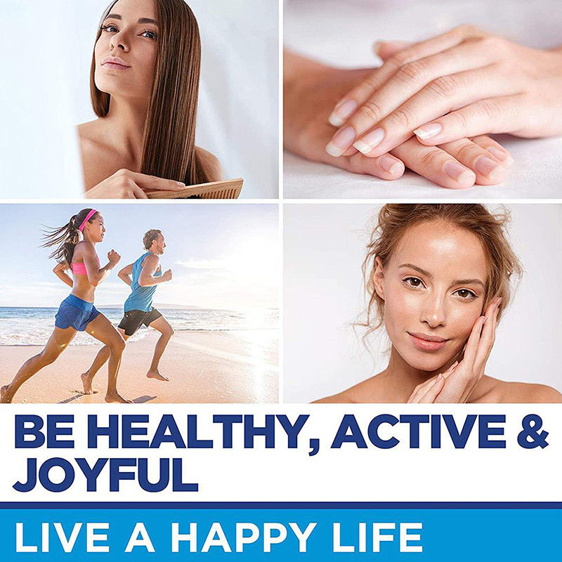 OEM ผลิตภัณฑ์บำรุงผิว Biotin วิตามิน Gummies ผมผิวหนังและเล็บ Regrowth 10,000 Mcg Softgels 100 จำนวน