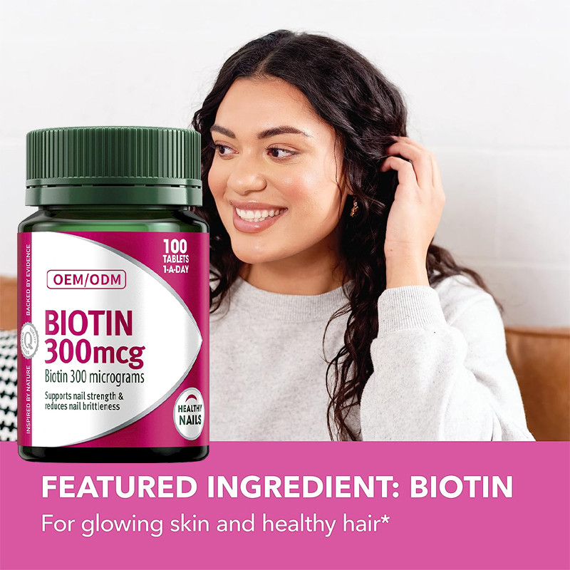 COA Biotin วิตามิน Gummies 300mcg รักษาสุขภาพเล็บช่วยในการสลายไขมันในอาหาร 100 ชิ้น