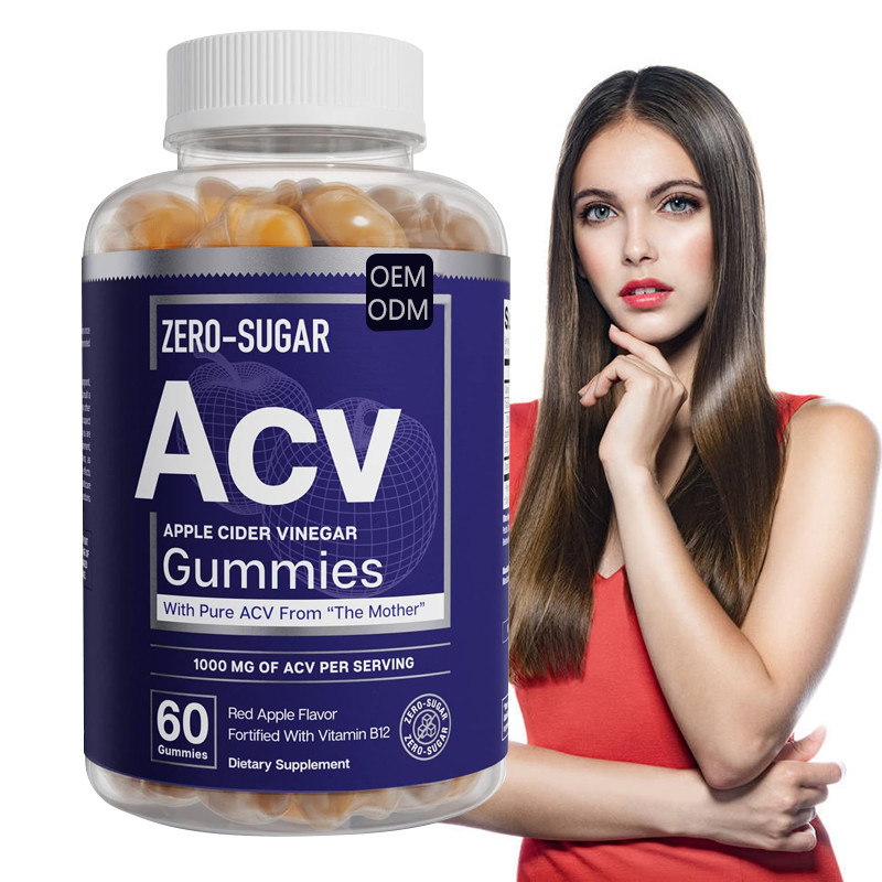 ODM Organic ACV Gummies รองรับการลดน้ำหนัก Apple Cider Vinegar B12 500mg