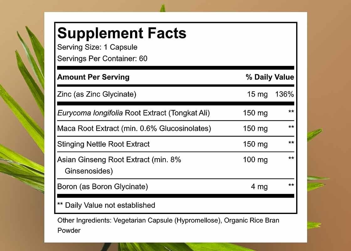 Tongkat Ali Root Extract แคปซูลสุขภาพชาย สําหรับการทํางานและการสนับสนุนชายธรรมชาติ