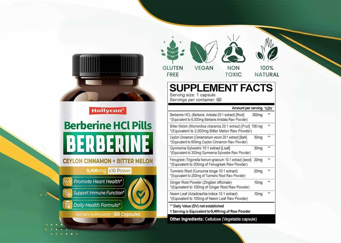 HALAL Berberine HCL แคปซูล เสริมระบบภูมิคุ้มกัน