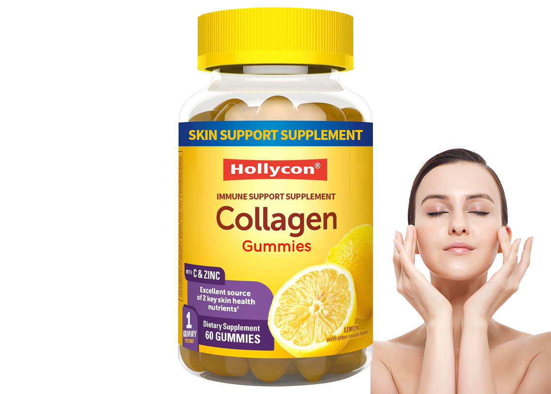 COA คอลลาเจนกัมมีวิตามินซี ซิงค์ ไบโอติน 60PCS สําหรับสุขภาพผิวหนัง