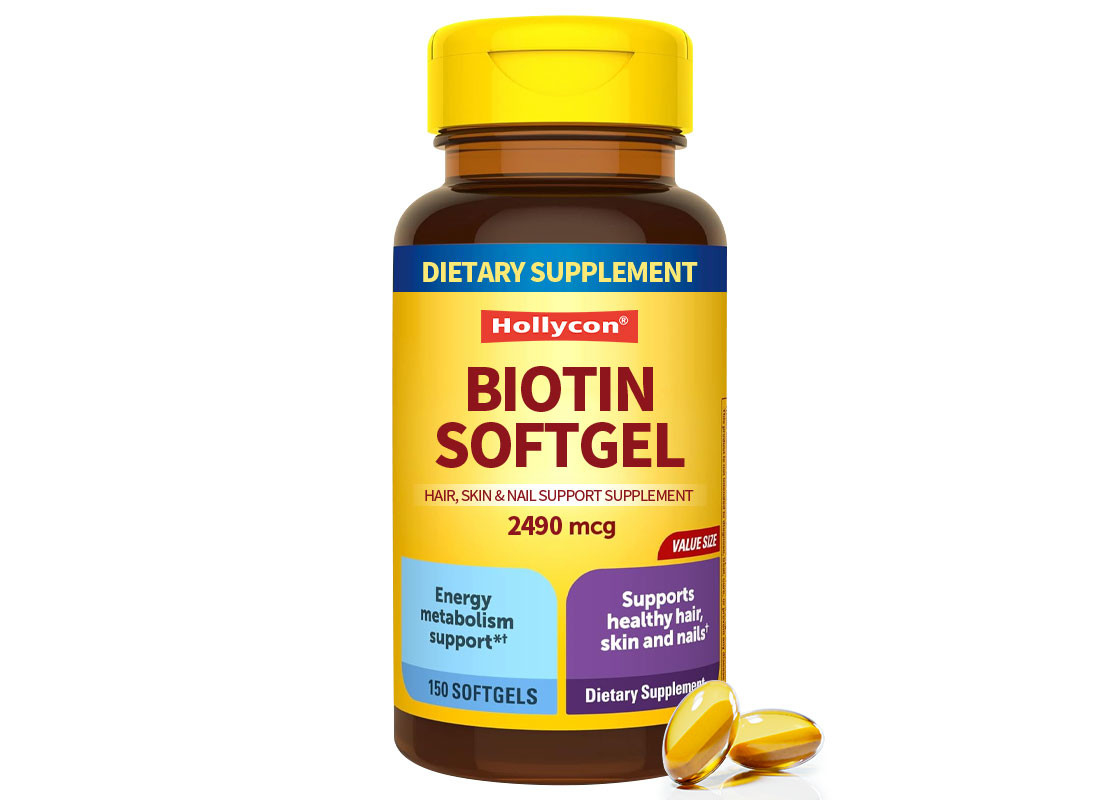 เบอร์ส่วนตัว Biotin Softgels 150PCS การสนับสนุนสําหรับผมที่สุขภาพดี สิว การสนับสนุนเล็บ อาหารเสริม