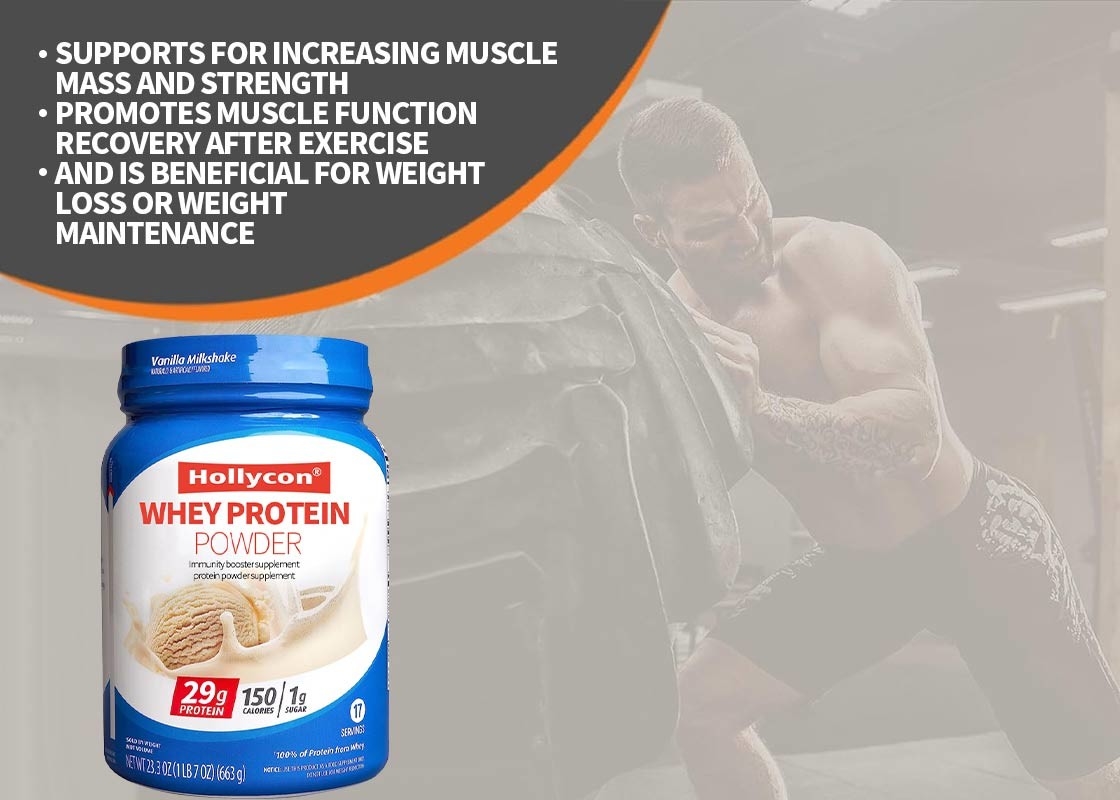 อาหารเกรด Whey Protein Powder สําหรับการเพิ่มแรงกล้ามเนื้อ