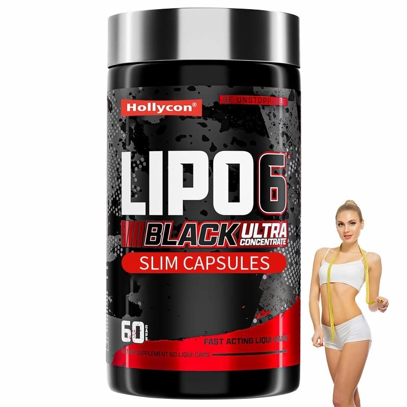 OEM เบอร์ส่วนตัว Lipo-6 สีดํา Ultra Concentrate แคปซูล Slim Thermogenic กระตุ้นอาหารเสริมเผาไขมัน