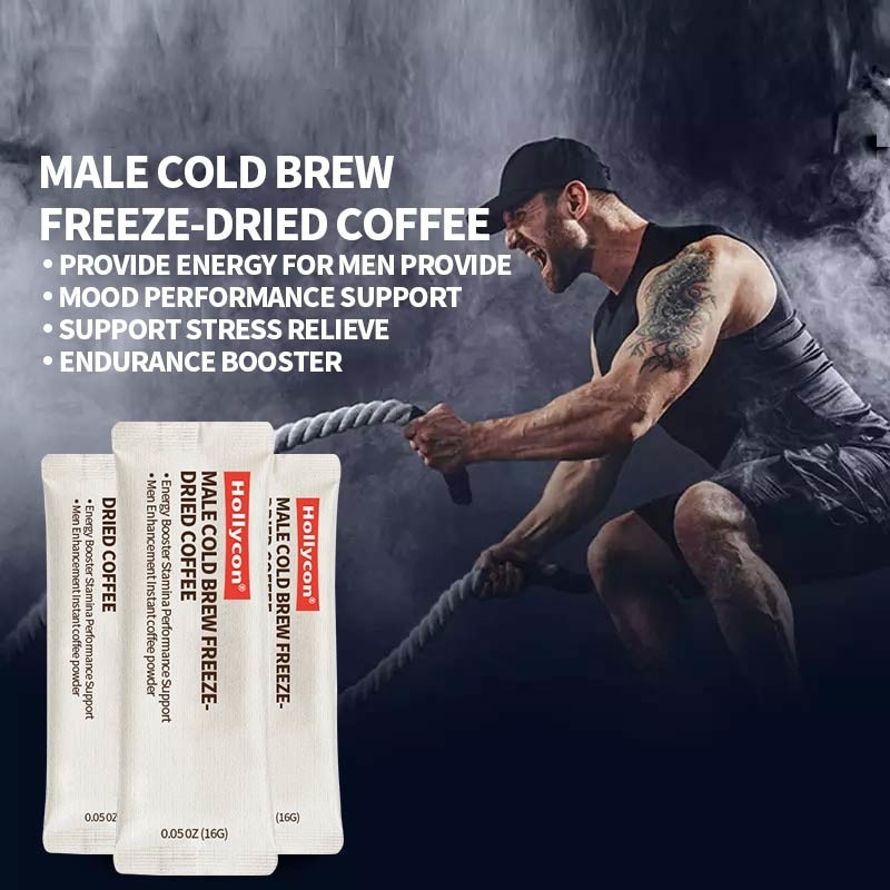 OEM ชาย Cold Brew กาแฟแห้งแบบแข็ง กระตุ้นพลังงาน ความทนทาน การทํางาน ผู้ชาย การเสริมทรัพยากร