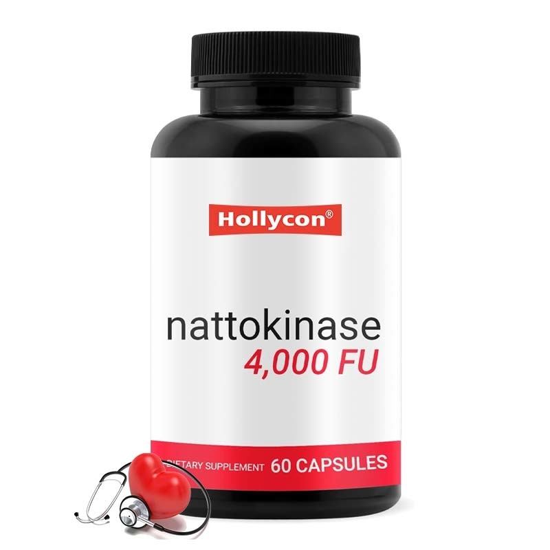 OEM Organic 4000 FU ต่อบริการ การสนับสนุนสุขภาพหัวใจสําหรับผู้ใหญ่ Nattokinase Capsules