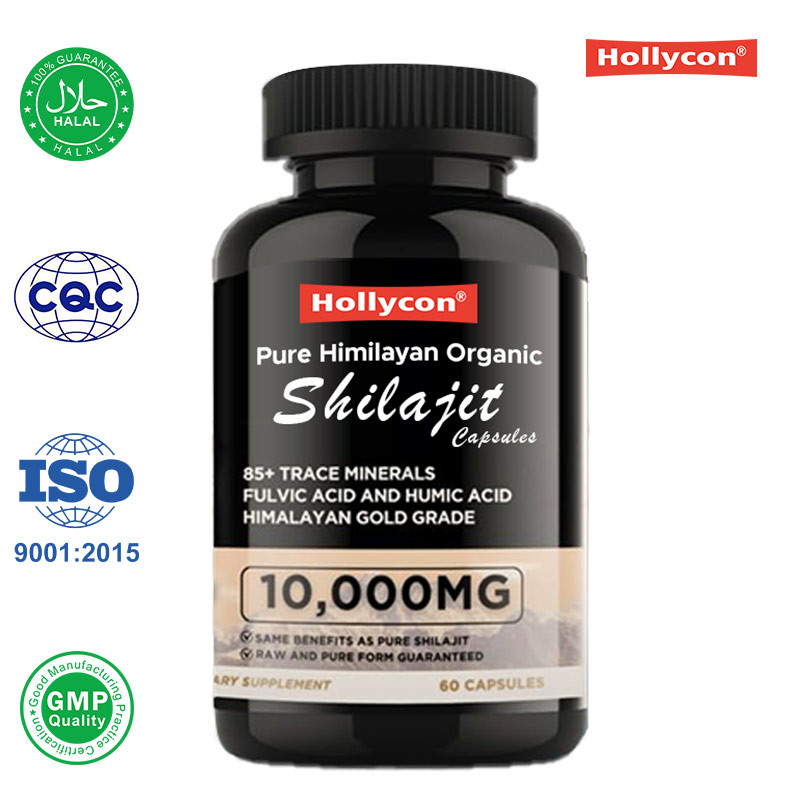 OEM สะอาดฮิมิลาเยียน Shilajit แคปซูลอินทรีย์ แอนติอ๊อกซิเดนท์สนับสนุนพลังงาน