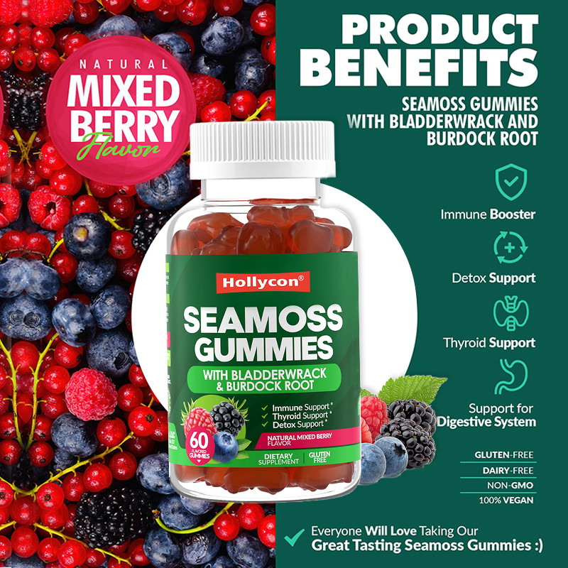 กลิ่นทะเลไอร์แลนด์ กัมมี่ 1000mg Bladderwrack กลิ่นทะเล กัมมี่เพื่อสนับสนุนการย่อยอาหาร