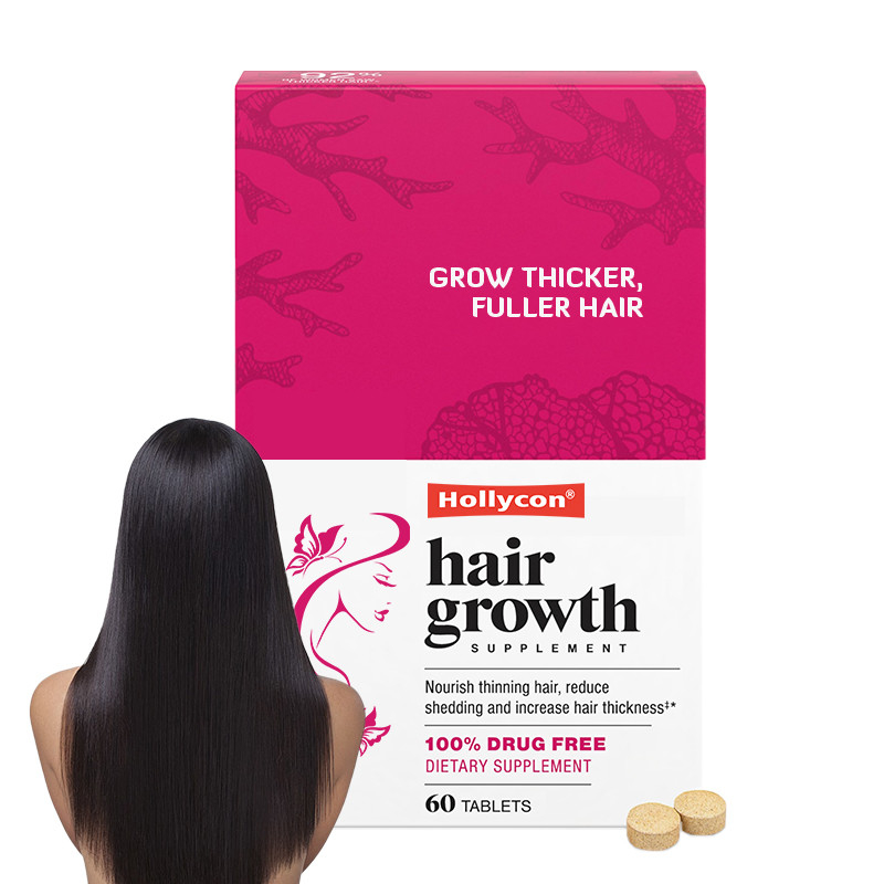 เม็ดเติบโตผม 120mcg Biotin Hair Growth Product สําหรับการเติบโตผม