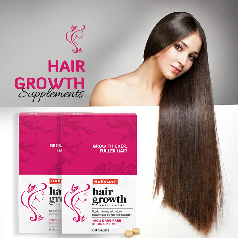 เม็ดเติบโตผม 120mcg Biotin Hair Growth Product สําหรับการเติบโตผม