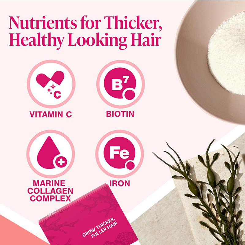 เม็ดเติบโตผม 120mcg Biotin Hair Growth Product สําหรับการเติบโตผม