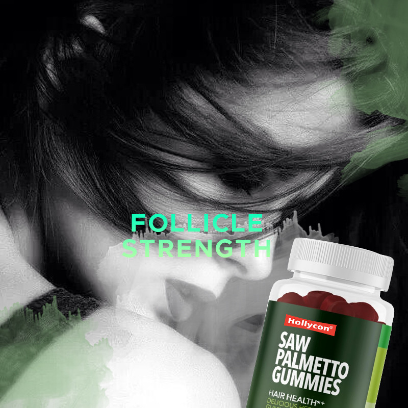 Saw Palmetto Gummies สําหรับสุขภาพผิวหนัง 75mg สารสกัด Saw Palmetto สําหรับการสนับสนุนผม