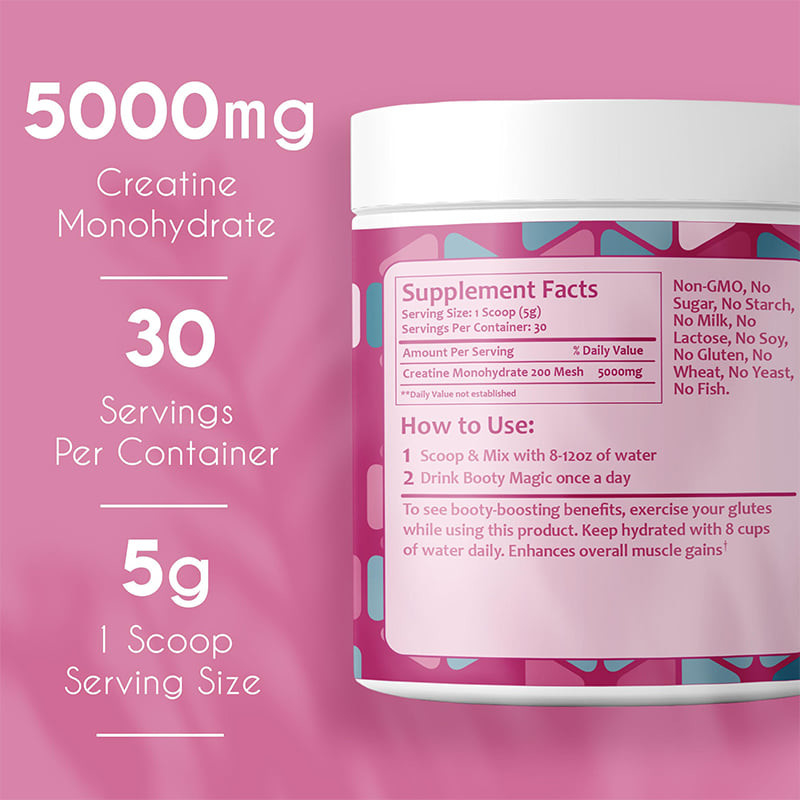 Creatine Powder For Women Creatine Monohydrate Powder For Booty Gain ขนาดของครีตินในผงสําหรับผู้หญิง