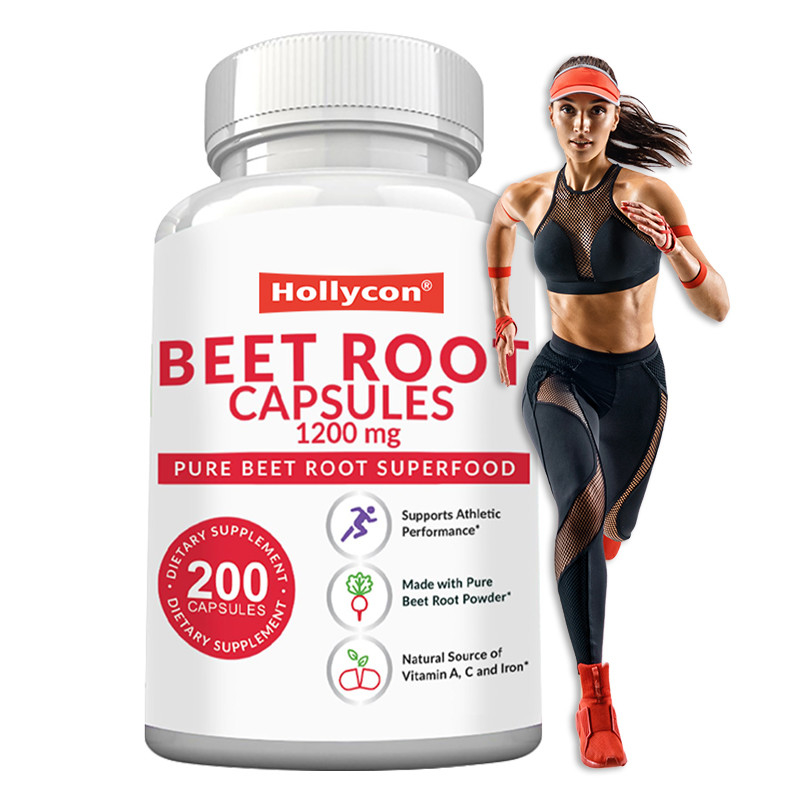 OEM แคปซูลรากเบ็ตสําหรับการสนับสนุนความดันโลหิต แคปซูลผงรากเบ็ต 1200mg