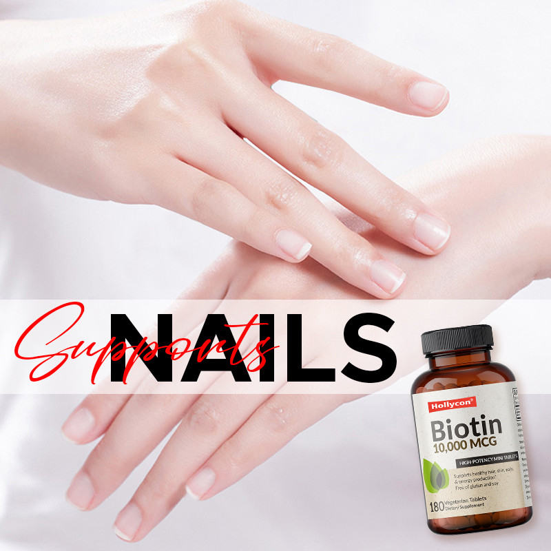 OEM บิโอติน แคปซูลสําหรับการเจริญเติบโตของผม 10,000mcg บิโอตินสําหรับผิวและเล็บที่แข็งแรง