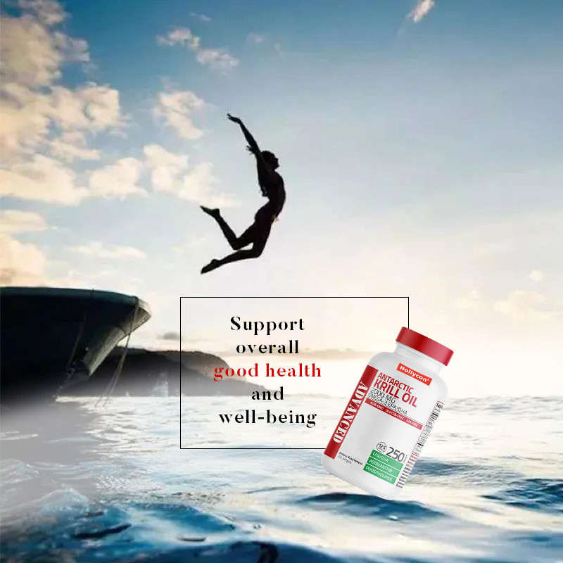 น้ํามันกริลแอนตาร์คติก เพื่อสนับสนุนสุขภาพโดยรวม 2000mg น้ํามันกริลแอนตาร์คติก โซฟต์เจล