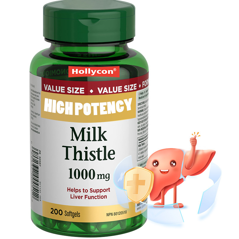 OEM ผัดนม Softgels สําหรับการสนับสนุนการทํางานของตับ 1000mg ผัดนม Softgels