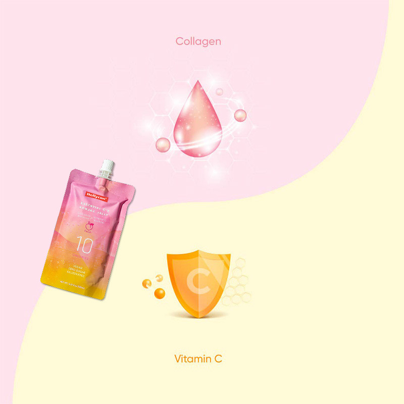 คอลลาเจนและวิตามินซี Konjac เจลลี่ ไม่มีน้ําตาล เจลลี่สําหรับการลดน้ําหนัก เจลลี่การลดน้ําหนัก