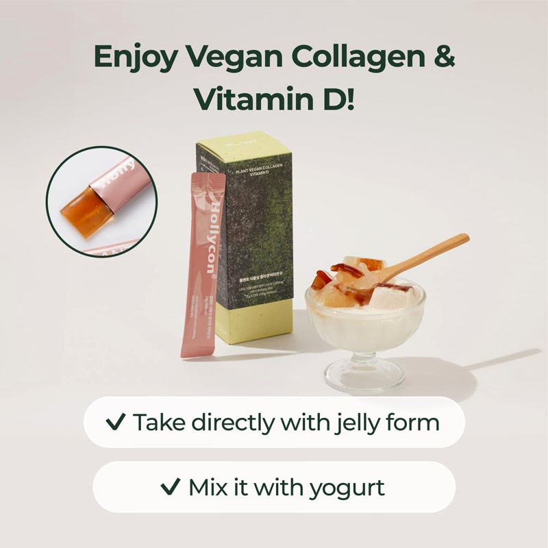 คอลลาเจนเจลลี่สติ๊กส์ Vegan ด้วยวิตามิน D3 400IU เพื่อสนับสนุนกระดูกที่แข็งแรง