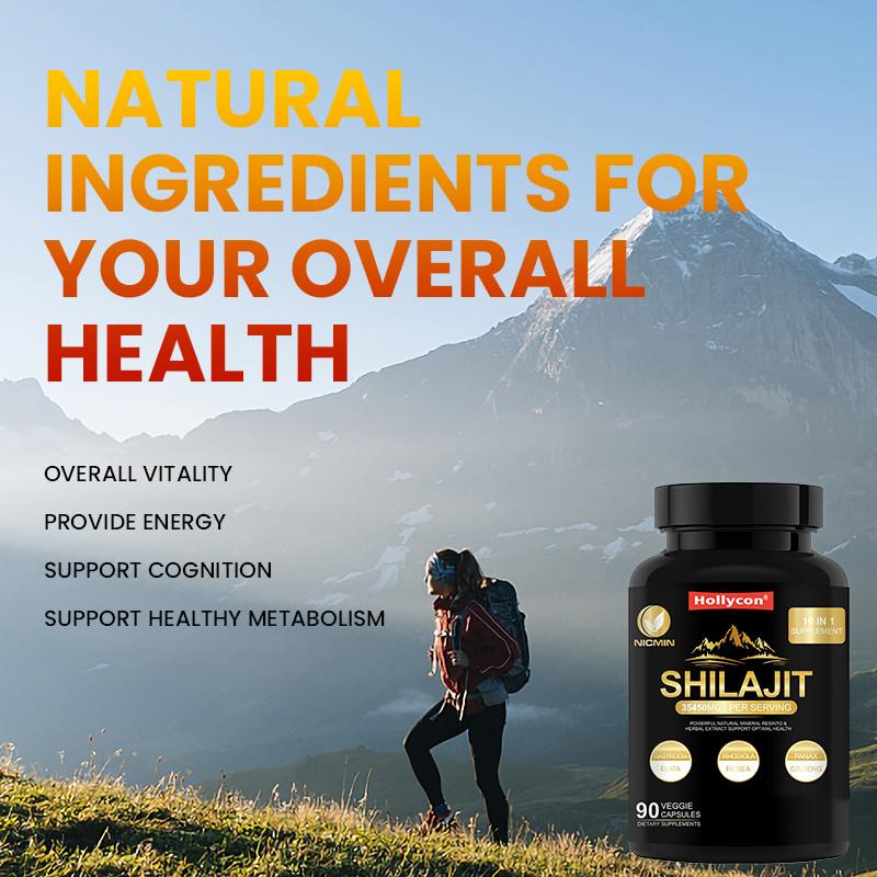 อาหารเสริม Shilajit อินทรีย์แท้จากฮิมาเลียน เพื่อสนับสนุนภูมิคุ้มกัน 25000mg แคปซูล Shilajit