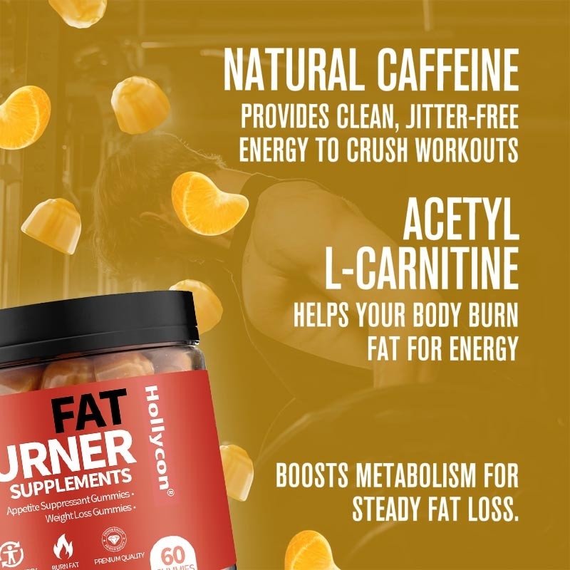 OEM Thermogenic Fat Burner & Appetite Suppressant Gummies with Acetyl-L-Carnitine HCL, MitoBurn, Gummies ลดน้ําหนัก