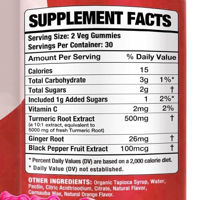 Oem Turmeric Curcumin Gummies กับ Ginger & Black Pepper รองรับภูมิคุ้มกันผิวหนังที่มีสุขภาพดีและสุขภาพร่วมกันสำหรับผู้หญิงผู้ชายและเด็ก
