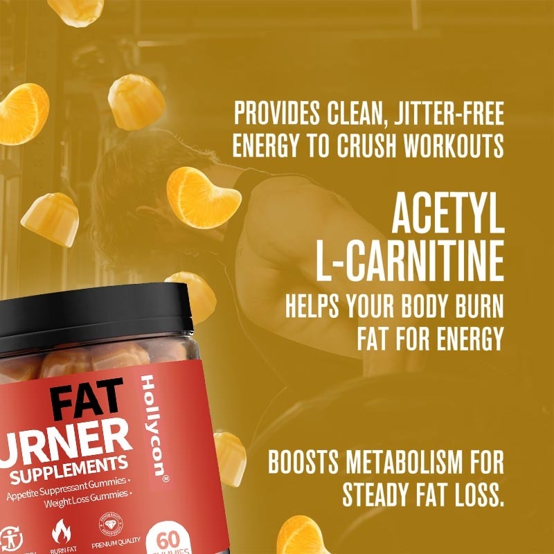 OEM Thermogenic Fat Burner & Appetite Suppressant Gummies with Acetyl-L-Carnitine HCL, MitoBurn, Gummies ลดน้ําหนัก