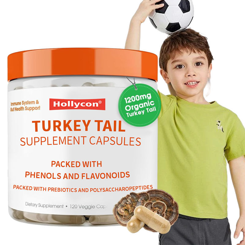 OEM ส่งเสริมสุขภาพโดยรวม สนับสนุนกลไกป้องกันธรรมชาติของร่างกาย การต่อต้านปัญหาทางออกซิเดนต์ ตุรกี หาง แคปซูล