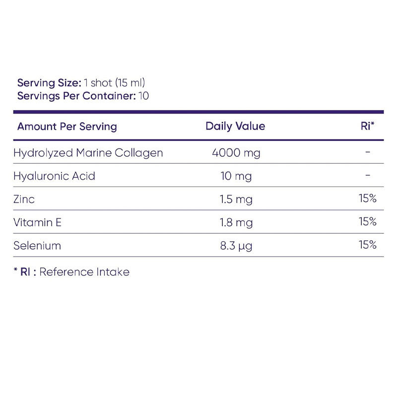 คอลลาเจนบริสุทธิ์+ คอลลาเจนเหลวสำหรับผู้หญิง - เปปไทด์ทางทะเล 4000 มก. สำหรับผิวที่เปล่งปลั่ง, สุขภาพผมและเล็บ - กรดไฮยาลูโรนิก, วิตามิน E,