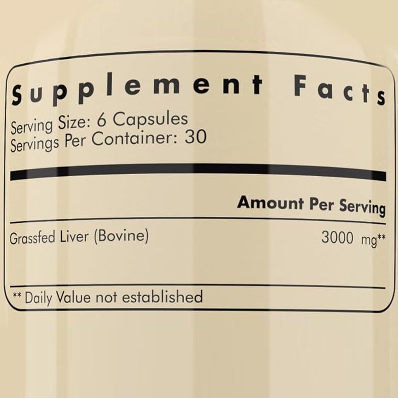 อาหารเสริมสุขภาพตับแบบเยือกแข็ง OEM เพื่อสุขภาพการเผาผลาญ สุขภาพองค์รวม ภูมิคุ้มกัน การสนับสนุนข้อต่อ แคปซูลตับวัวที่เลี้ยงด้วยหญ้า