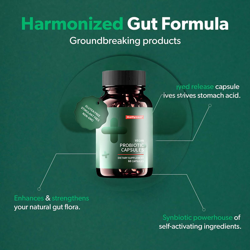 OEM Probiotics for Weight Management Digestive Health 3 in 1 Gut Health Probiotics Gut Health Multi Enzyme Probiotic Capsules