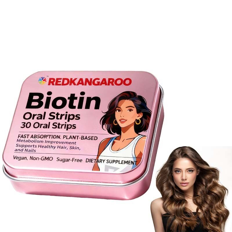 แผ่นแปะช่องปากไบโอติน - ดูดซึมเร็ว, มังสวิรัติ, ไม่ดัดแปลงพันธุกรรม, ไม่มีน้ำตาล - ช่วยบำรุงผม ผิวหนัง และเล็บให้แข็งแรง - รสส้มอร่อย - 30 ชิ้น มีป้ายกำกับส่วนตัว, OEM พร้อมใช้งาน, ราคาโรงงาน