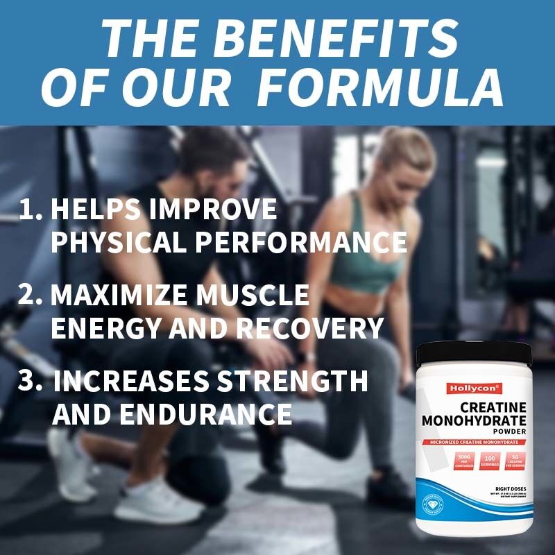 ครีเอทีน โมโนไฮเดรต แบบไมโครไนซ์ OEM เสริมอาหาร 5000 มก. สำหรับเพาะกาย โภชนาการกีฬา ผงครีเอทีน โมโนไฮเดรต