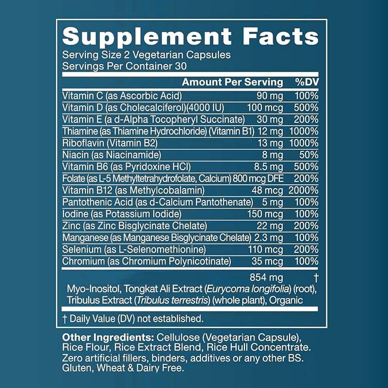 OEM เพิ่มความเจริญพันธุ์ชายก่อนคลอด จํานวนเชื้อเพาะที่ดีที่สุด ความเคลื่อนไหวความแข็งแรง Ashwagandha แม็กนีเซียมและซิงค์อาหารเสริมความเจริญพันธุ์