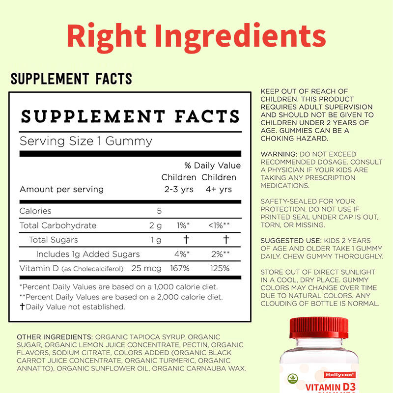 OEM สินค้าอินทรีย์สําหรับเด็ก วิตามิน D3 วิตามิน D3 อาหารเสริม ผงกระดูกและระบบภูมิคุ้มกัน วิตามิน D3 ผงกระดูก