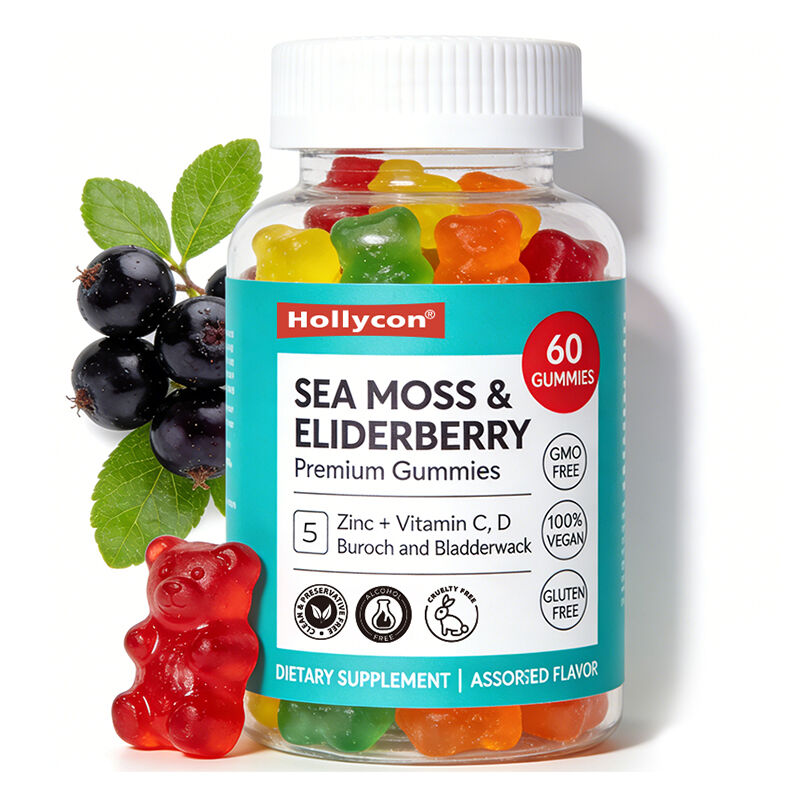 ODM OEM Customized Seaweed Gummy Candy Elderberry Candy วิตามิน C D + ซิงก์ กัมมี่ กัมมี่ กัมมี่ กัมมี่ กัมมี่