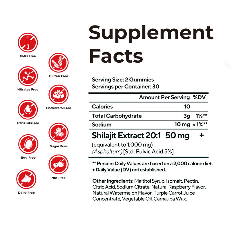 เบอร์ส่วนตัว Shilajit หมากรุกผู้ชาย Fulvic Acid อาหารเสริมฟรีน้ําตาล รักษาระดับพลังงานปกติและการทํางานของภูมิคุ้มกัน