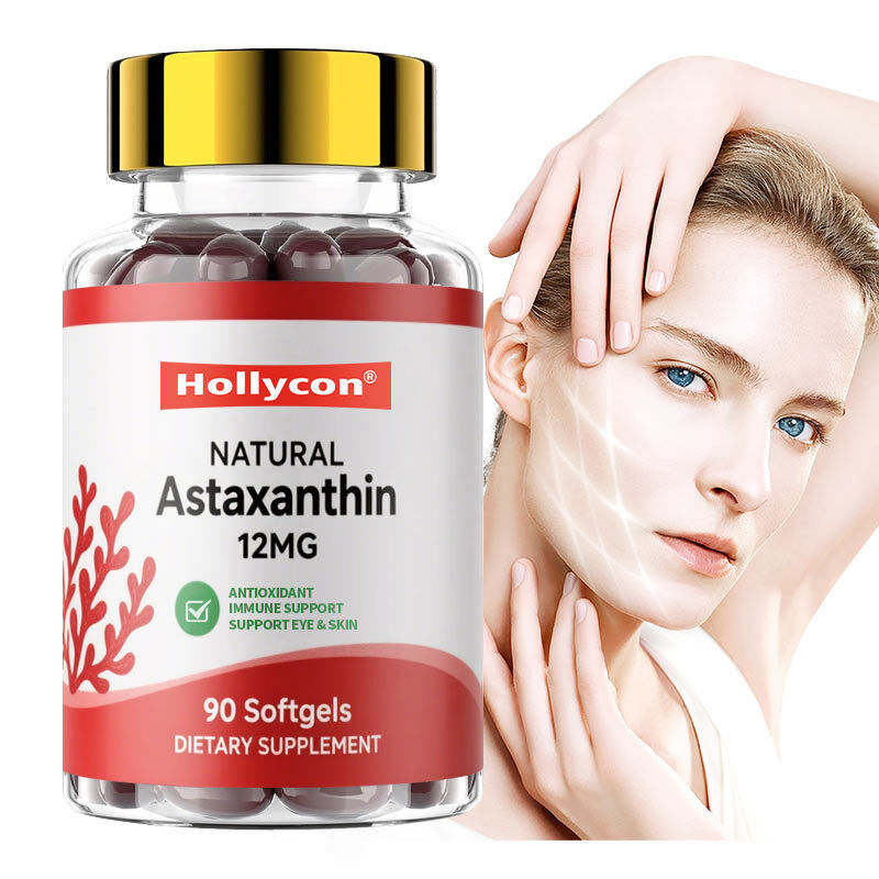 แอสต้าแซนธิน 10% ความเข้มข้นสูงจาก Haematococcus Pluvialis สำหรับผิวและดวงตา ซอฟต์เจล